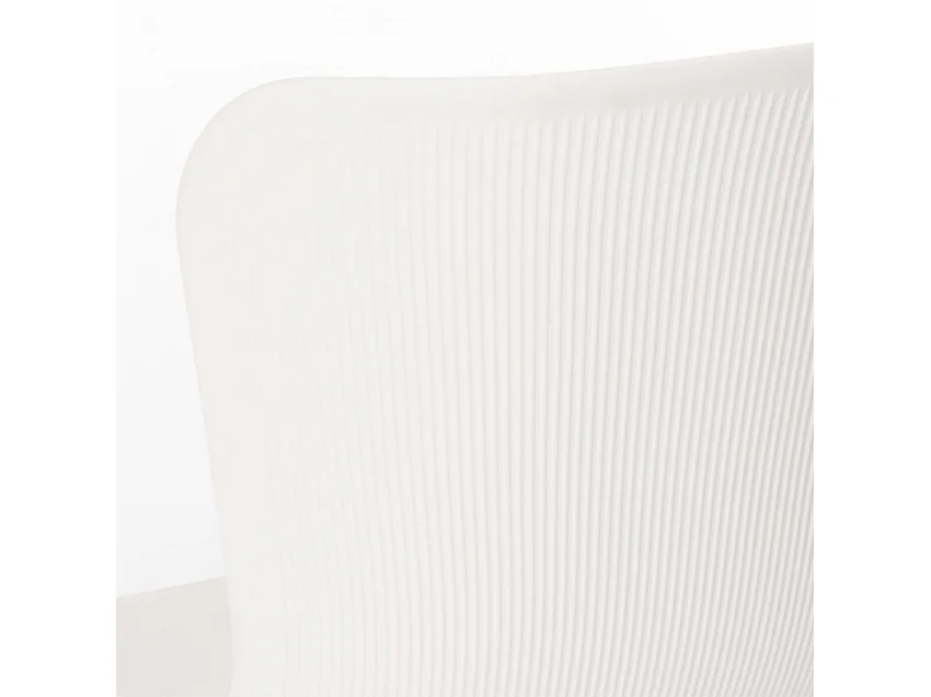 Silla de bar y cocina moderna en polipropileno y metal Chloe - Blanco