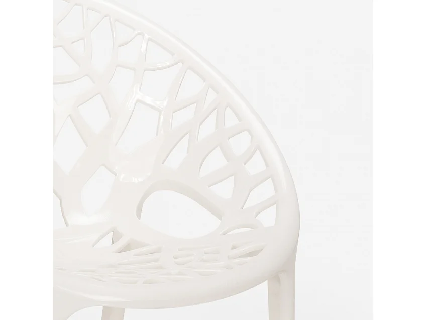 Silla de polipropileno de diseño moderno para restaurante y barra de cocina Fragus - Blanco