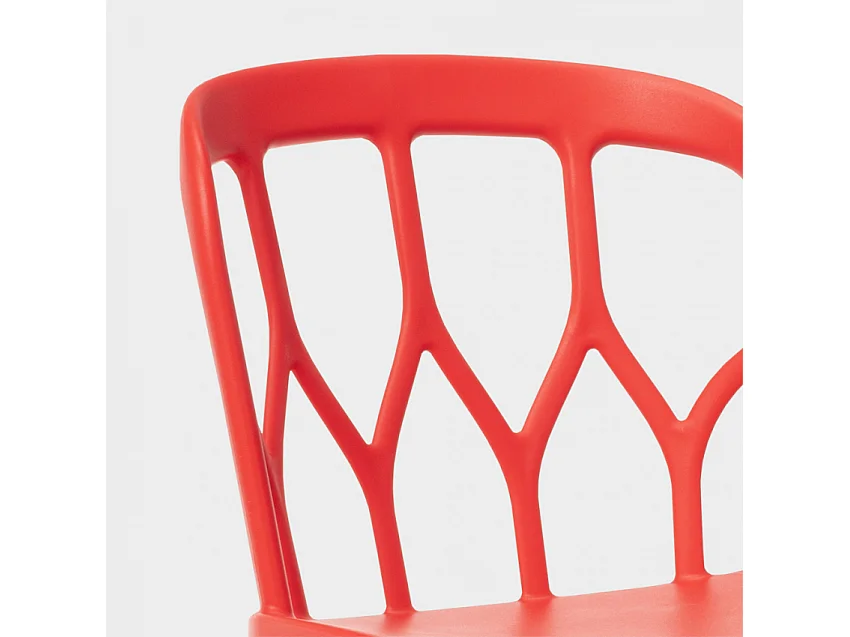 Sedie design moderno per cucina bar e giardino in polipropilene alchimia Flow - Rosso