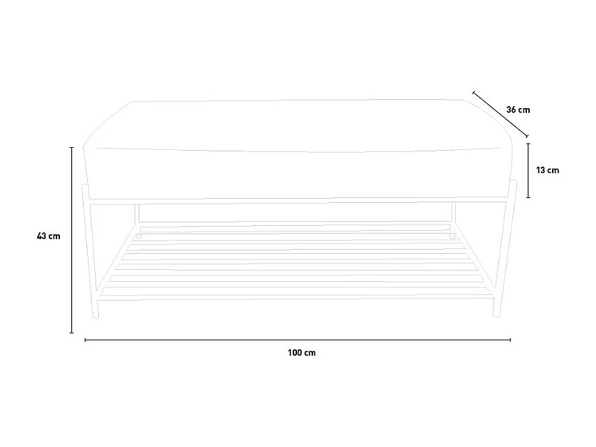 Panca scarpiera ingresso design moderno nero velluto grigio Degas - Grigio