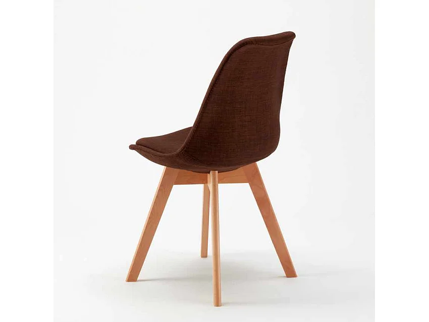 sedie con cuscino tessuto design scandinavo Goblet per cucina e bar nordica plus - Marrone