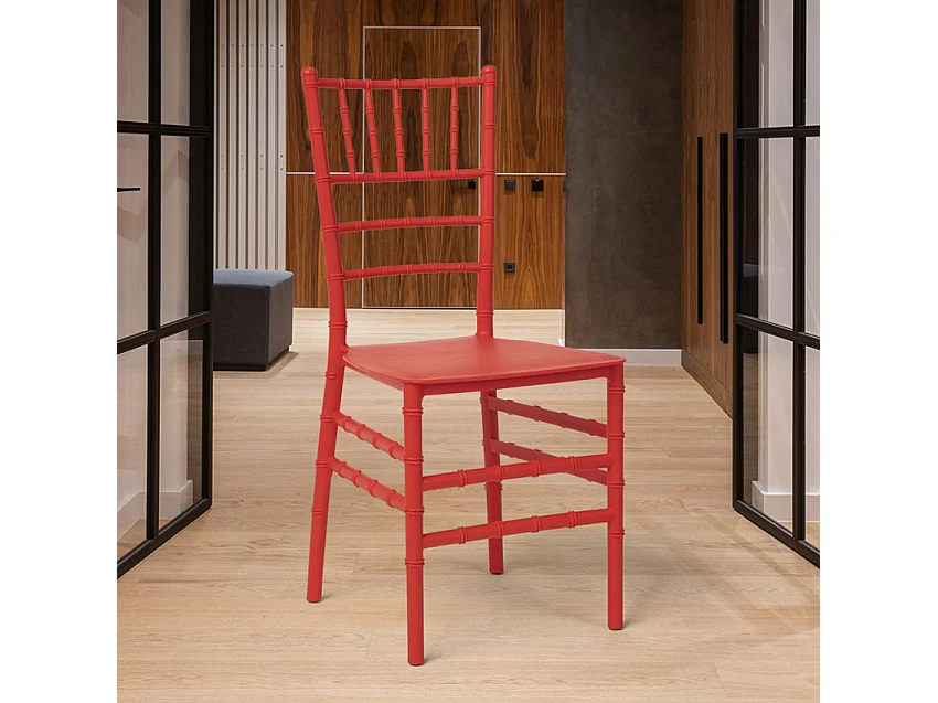 Traditionelle Klassische Designstühle für Restaurantzeremonien und Hochzeiten Chiavarina X - Rot