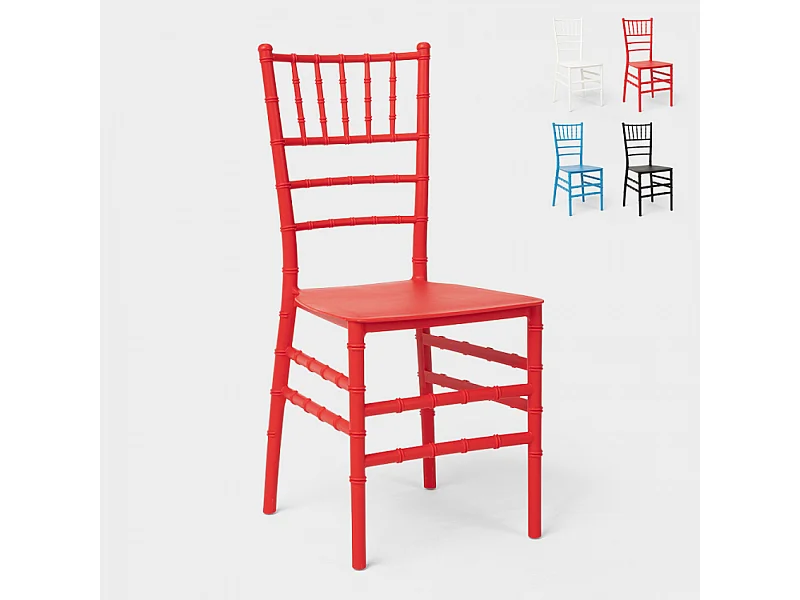 Traditionelle Klassische Designstühle für Restaurantzeremonien und Hochzeiten Chiavarina X - Rot