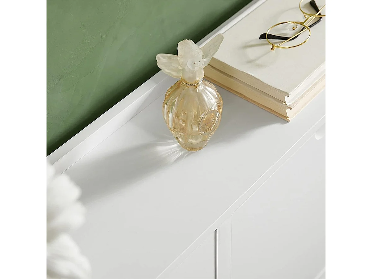 Schuhregal Schuhschrank Eingang 4 Klappfächer 8 Paar Schuhe Botes - Weiß