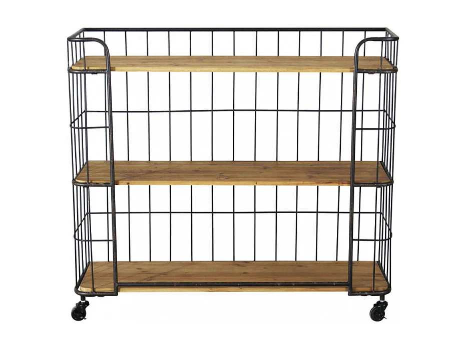 Industrielles Bücherregal mit Rollen Alban