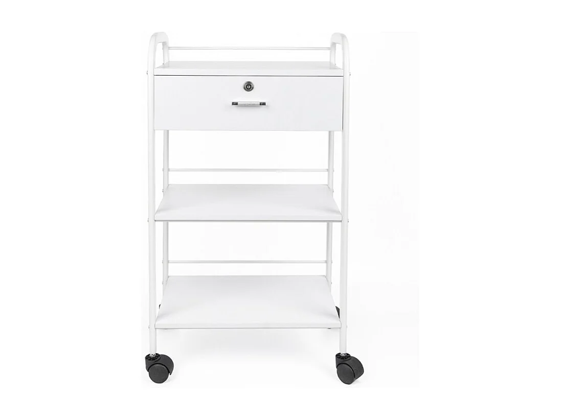 Wagen für Schönheitssalons und Friseursalons mit 4 Rädern, Schublade und Regalen Gordon