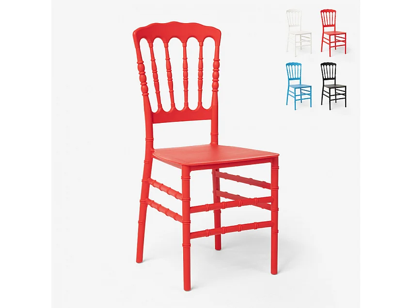 Sillas de diseño tradicional para ceremonias Napoleon X - Rojo