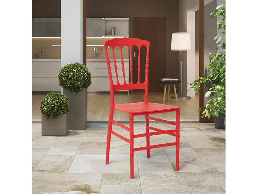 Sillas de diseño tradicional para ceremonias Napoleon X - Rojo
