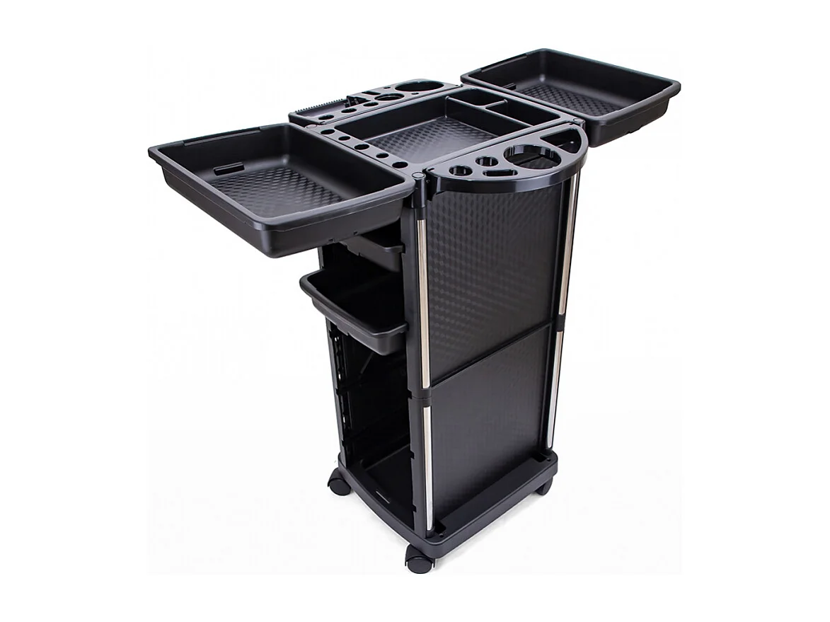 carrito portátil para peluqueros y esteticistas con ruedas y grandes compartimentos Twists