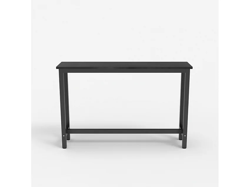 Mesa de entrada móvil 120x40cm de madera y patas de metal  Welcome light dark - Negro