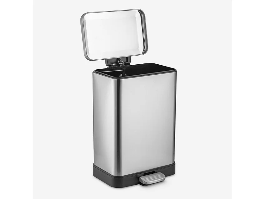 Cubo de basura con pedal de 30 litros para cocina de acero diseño Kleen