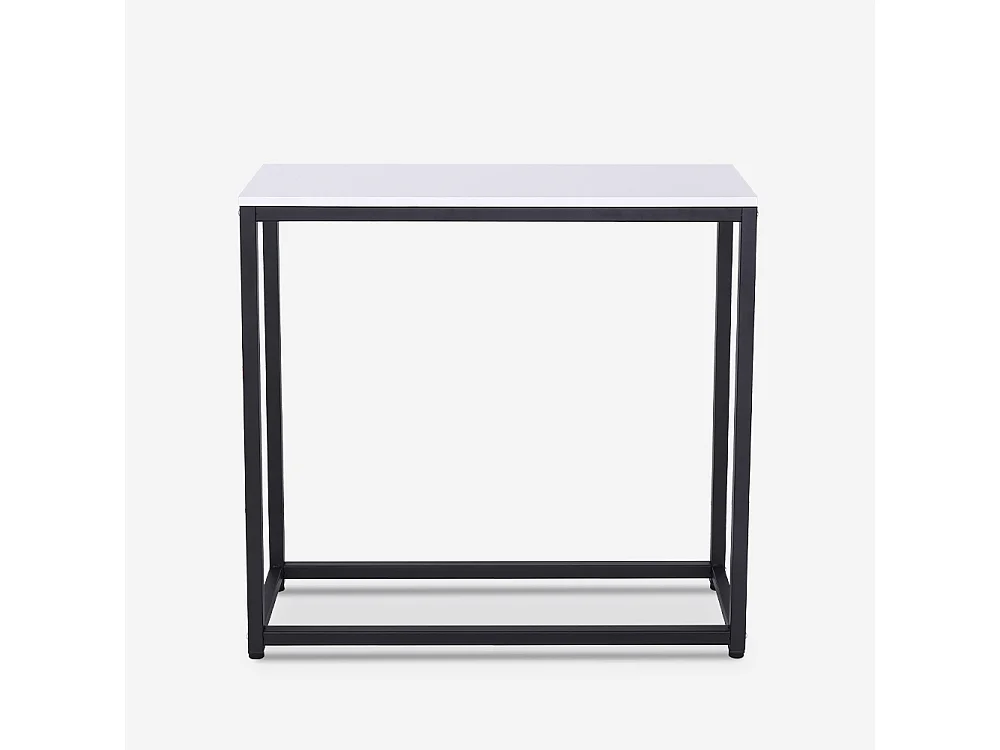 Konsolentisch modern Eingang aus Metall 80x30x75cm Nigel - Weiß