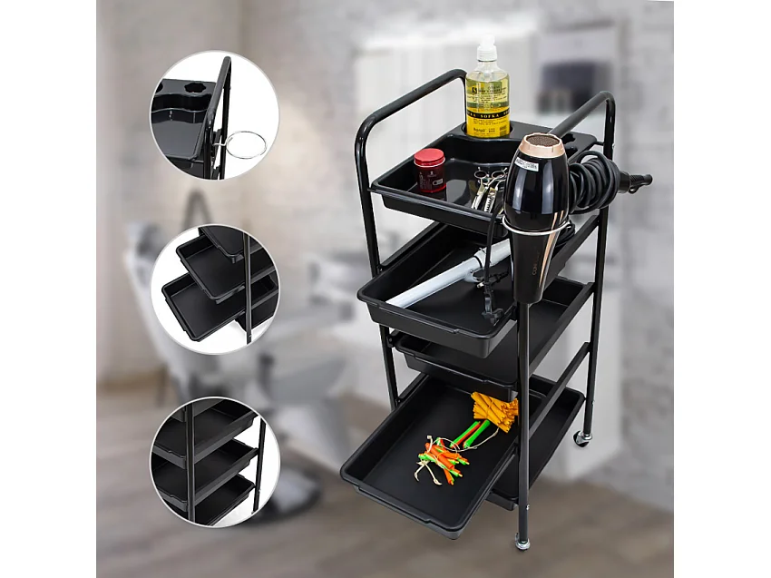 Profiwagen für Friseure und Kosmetikerinnen mit Rädern Pixie