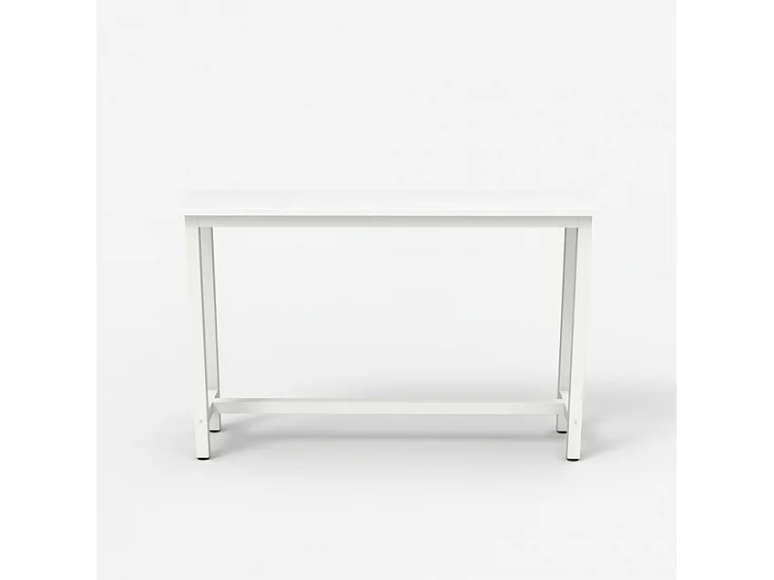 Mesa de entrada 120x40cm de madera y metal Welcome light - Blanco