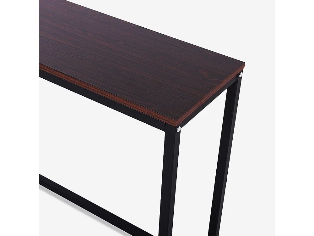 Consola moderna para recibidor móvil de metal 80x30x75cm Nigel - Marrón Nuez