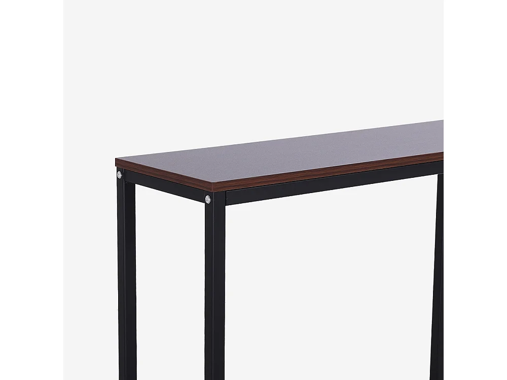 Consola moderna para recibidor móvil de metal 80x30x75cm Nigel - Marrón Nuez