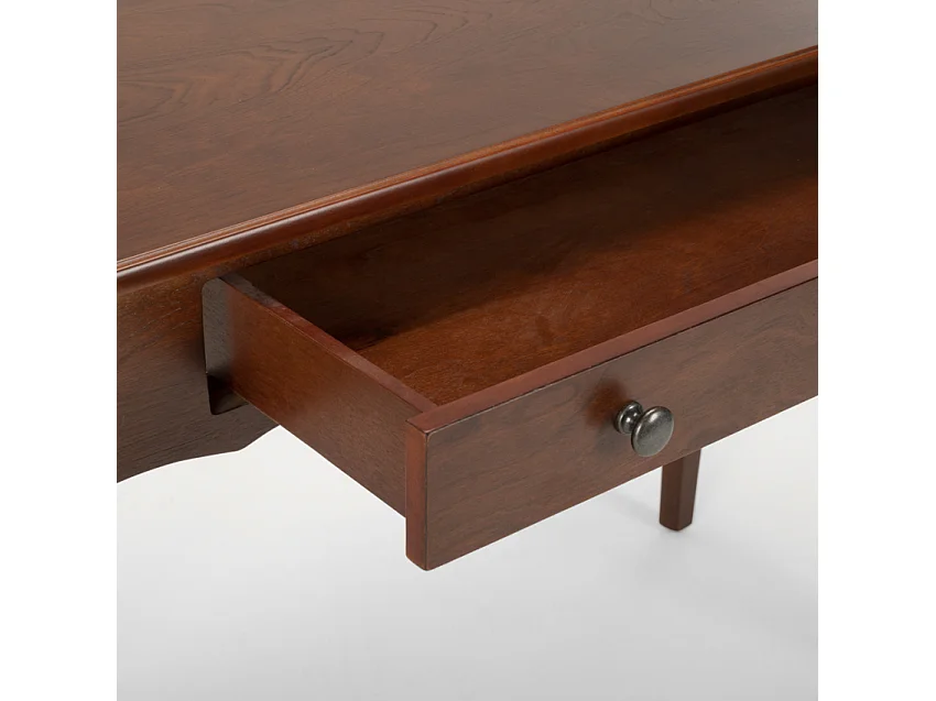 Tavolino consolle scrivania mobile ingresso shabby chic legno 106x47cm Toscano - Marrone