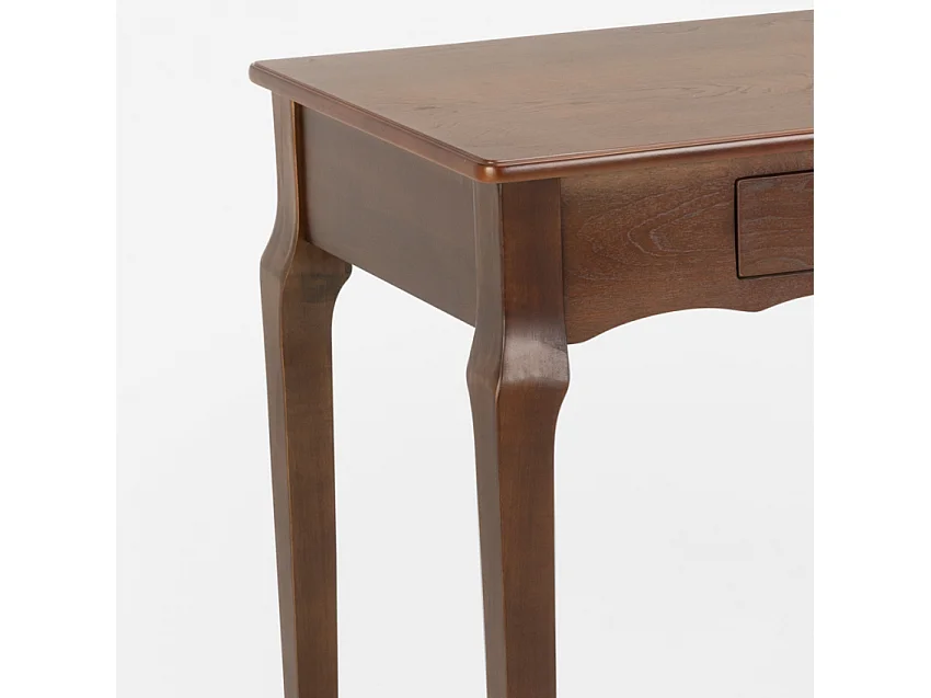 Tavolino consolle scrivania mobile ingresso shabby chic legno 106x47cm Toscano - Marrone
