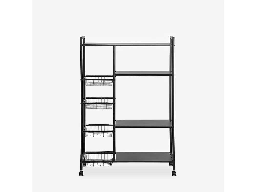 Carrito verdulero con ruedas y cestas de cocina 90x32x135cm Faris XXL