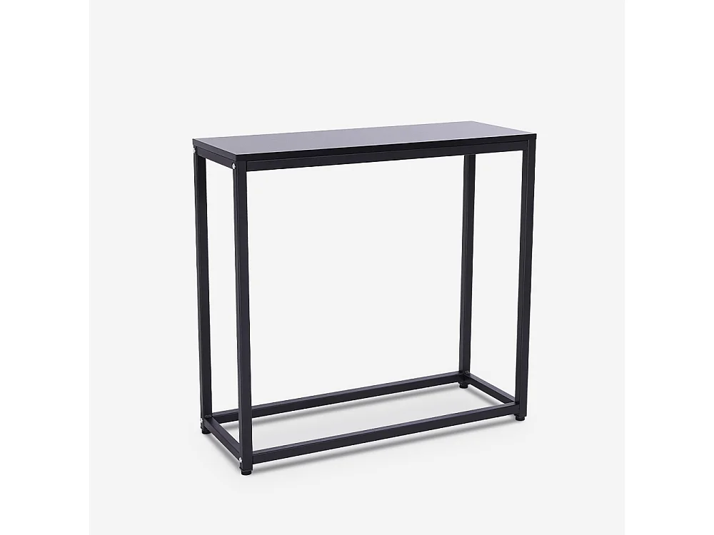 Consola moderna para recibidor móvil de metal 80x30x75cm Nigel - Negro