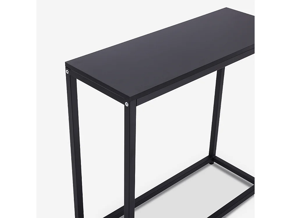 Consola moderna para recibidor móvil de metal 80x30x75cm Nigel - Negro