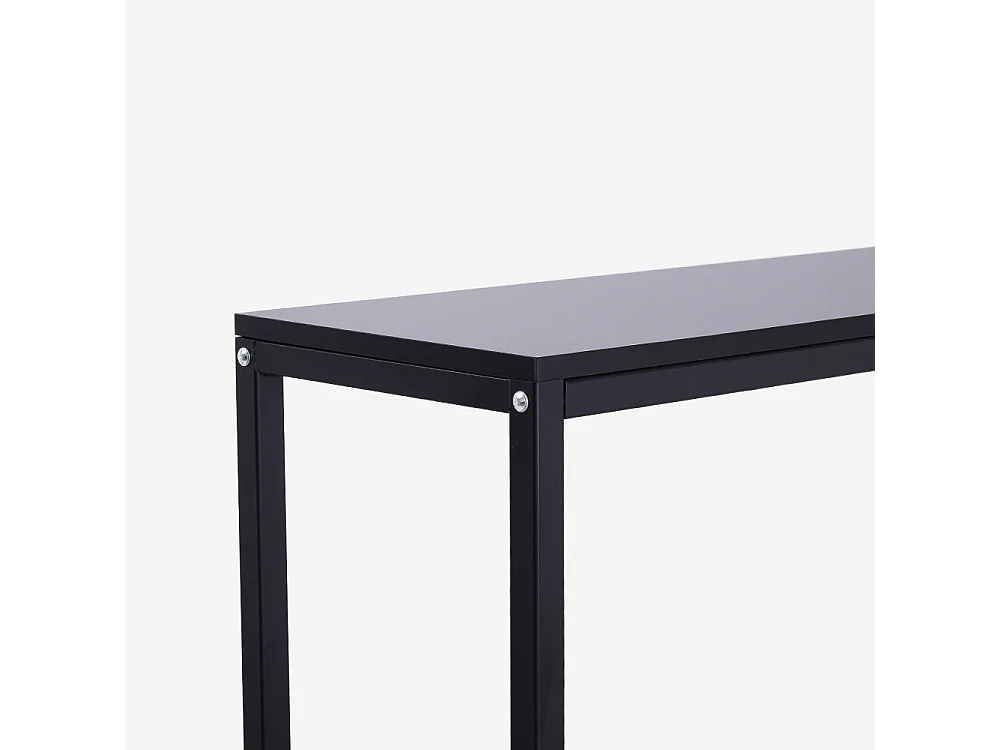 Consola moderna para recibidor móvil de metal 80x30x75cm Nigel - Negro