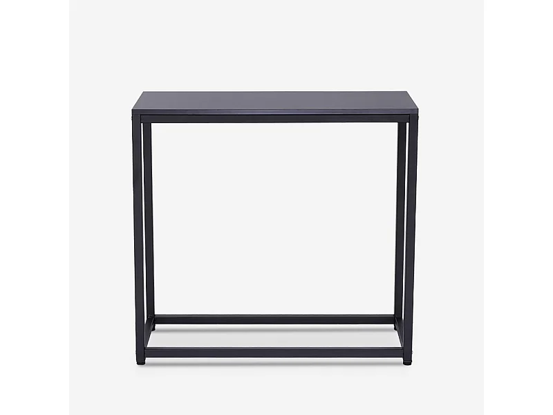 Consola moderna para recibidor móvil de metal 80x30x75cm Nigel - Negro