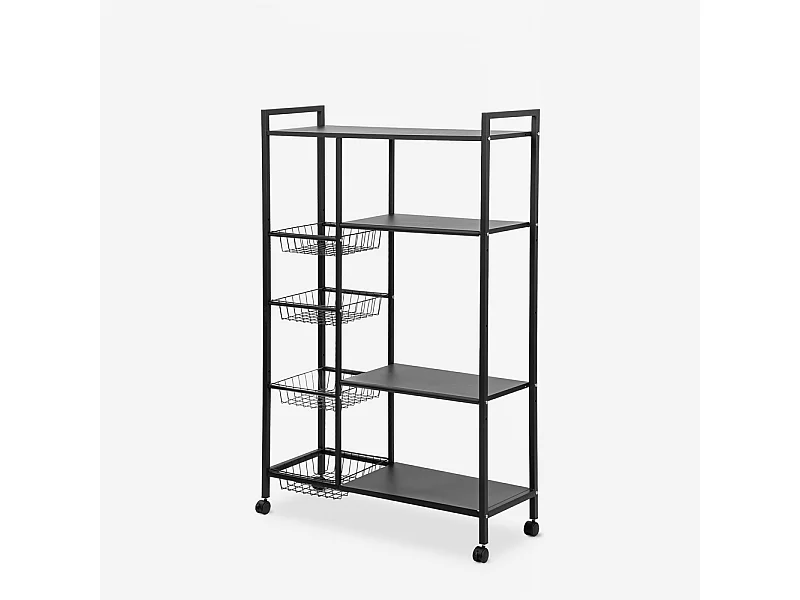 Carrito de cocina con cestas para fruta y verdura 80x32x135cm Faris XL