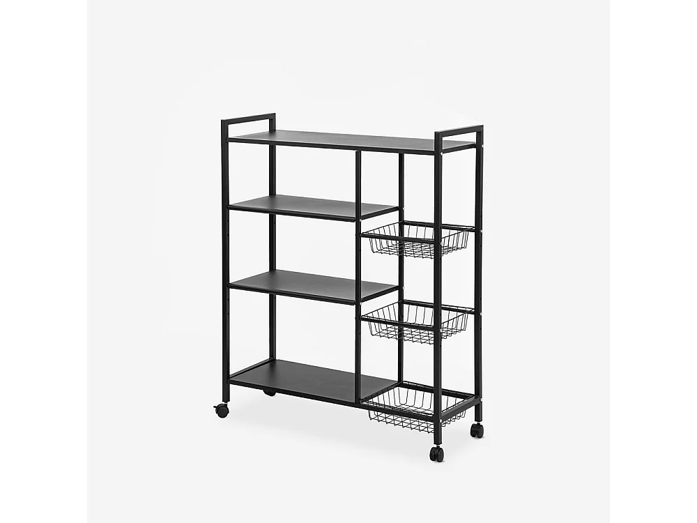 Chariot fruits et légumes en métal avec roulettes 80x32x108cm Faris