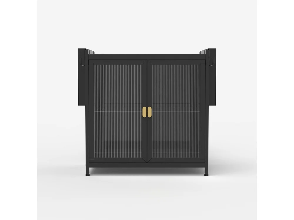 Mueble armario escurreplatos organizador para cocina 44x28x47cm Arin - Negro