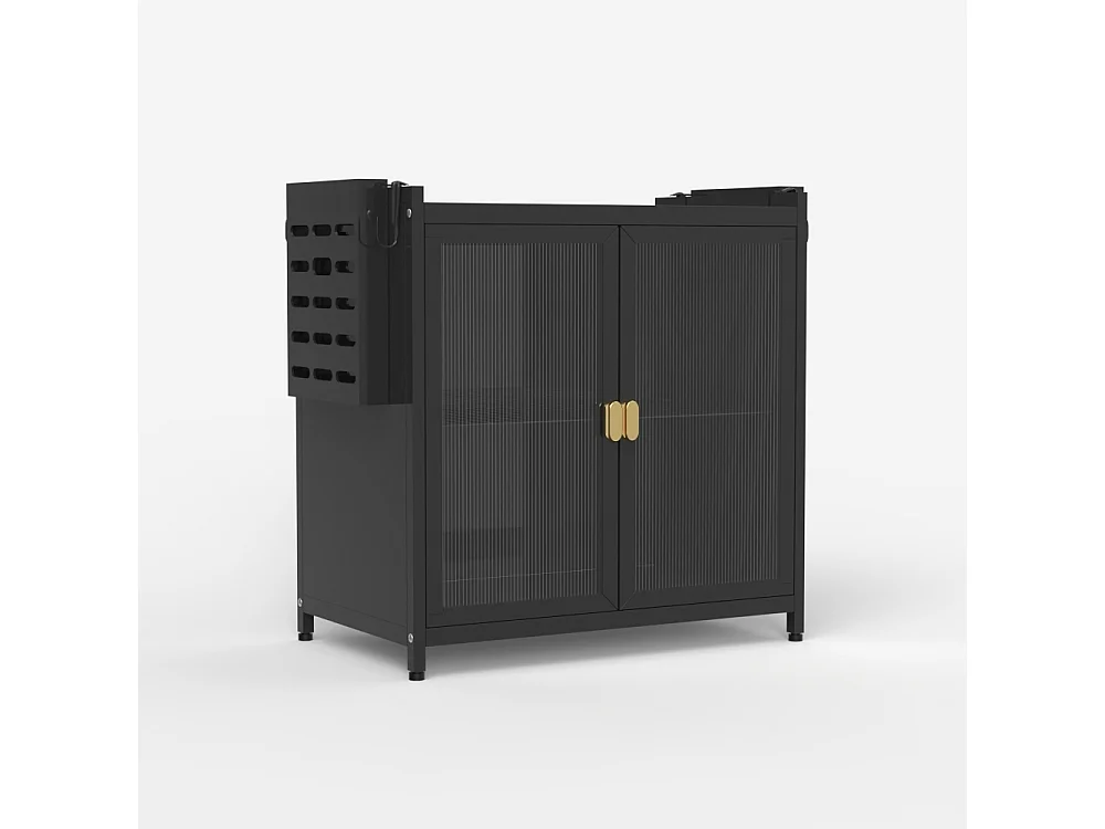 Mueble armario escurreplatos organizador para cocina 44x28x47cm Arin - Negro