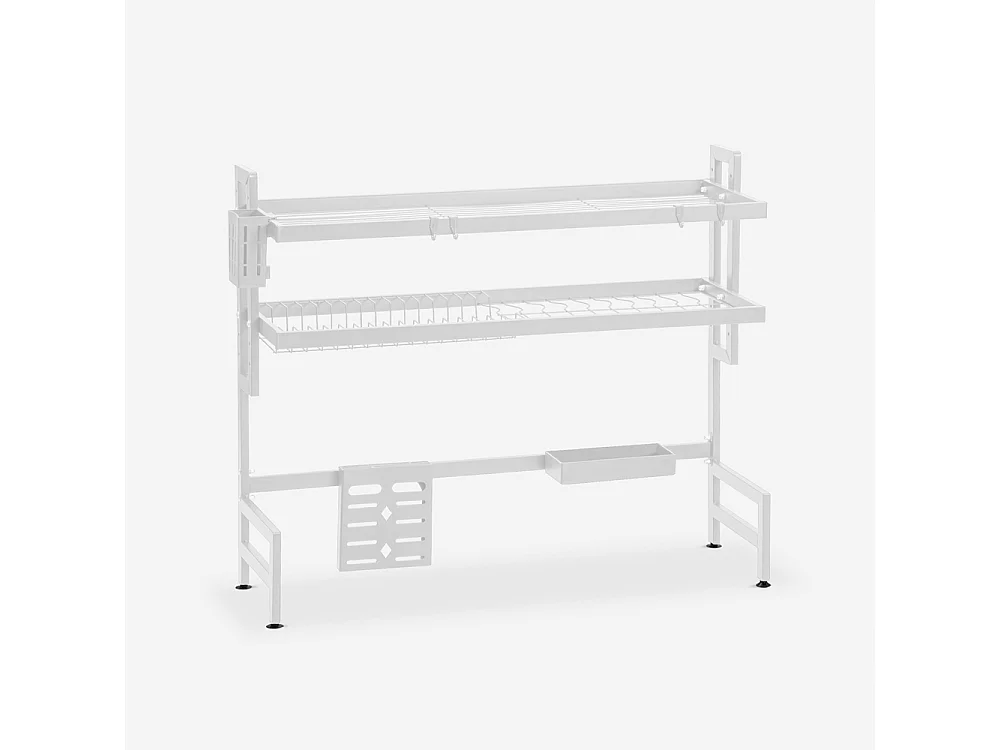 Escurridor de platos vertical de cocina negro y sobre fregadero Teket Plus - Blanco