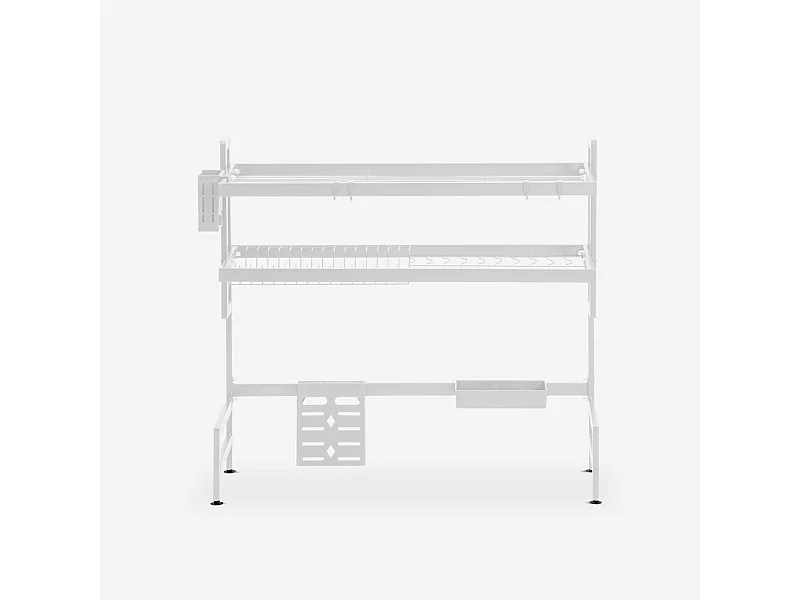 Escurridor de platos de cocina vertical sobre fregadero compacto 95x27x79 Teket - Blanco