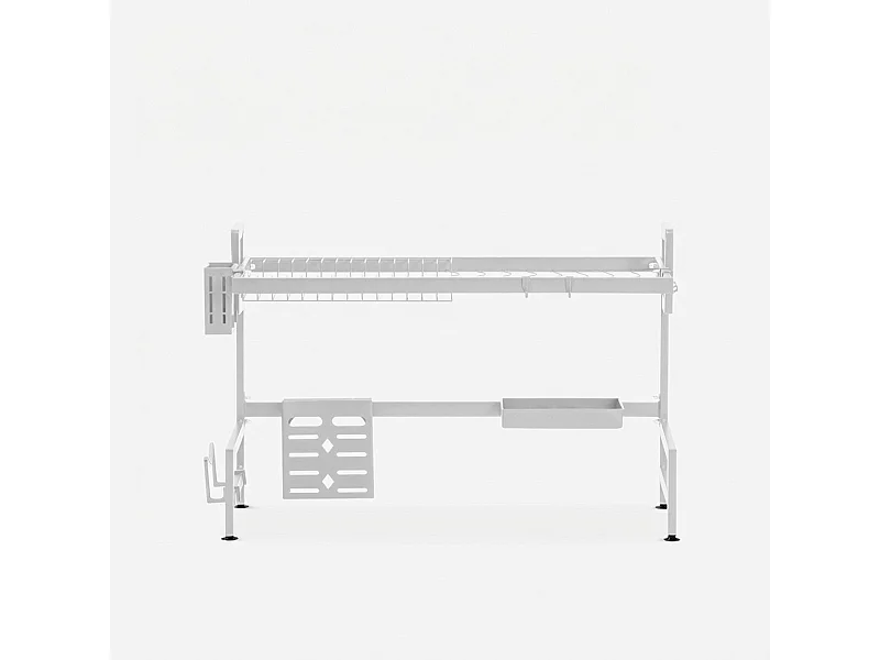 Escurridor de platos de cocina vertical sobre fregadero 105x27x56cm Nalan Plus - Blanco
