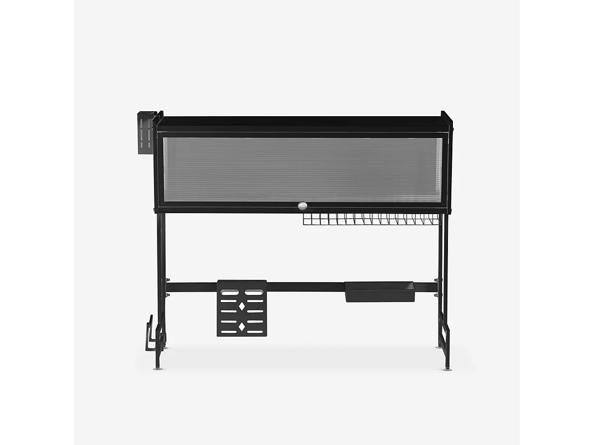 Escurridor de platos vertical sobre Fregadero para cocina negro 105x30x78cm Sover Plus