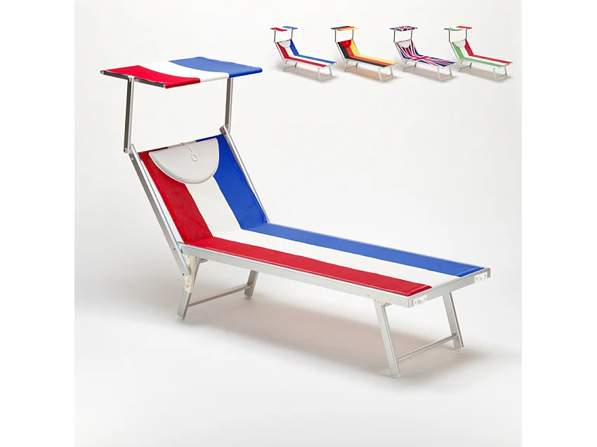 Santorini Europe Edition Sonnenliege Meer Strand Professionell aus Aluminium - Frankreich