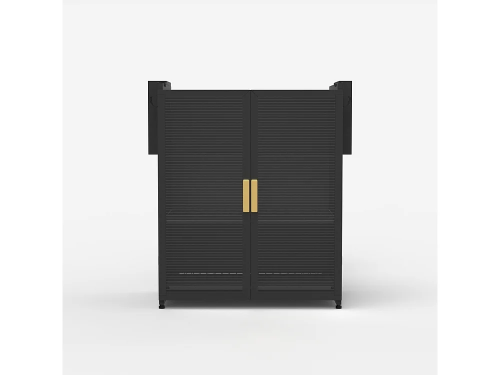 Armario despensa para la cocina con escurridor 44x28x59cm Arin Plus - Negro