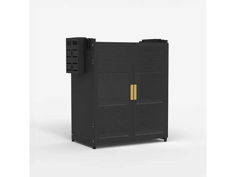 Armario despensa para la cocina con escurridor 44x28x59cm Arin Plus - Negro