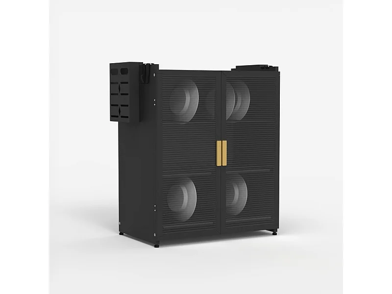 Armario despensa para la cocina con escurridor 44x28x59cm Arin Plus - Negro