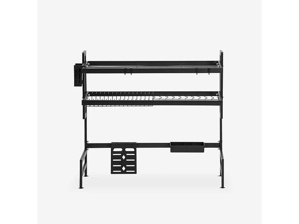 Escurridor de platos de cocina vertical sobre fregadero compacto 95x27x79 Teket - Negro