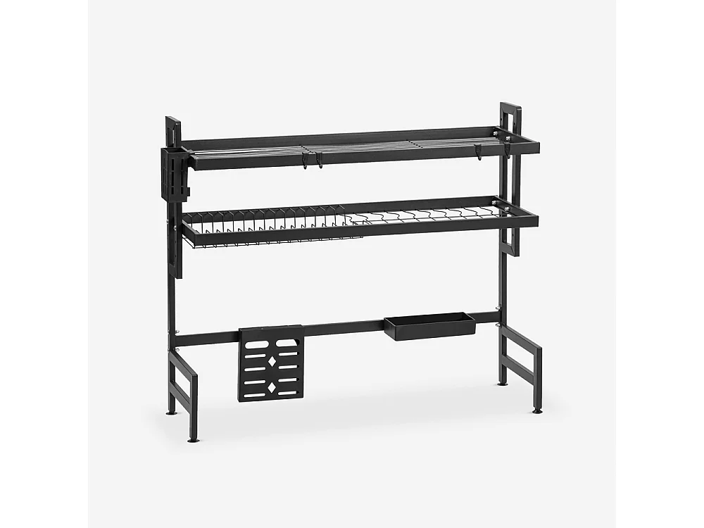Escurridor de platos vertical de cocina negro y sobre fregadero Teket Plus - Negro