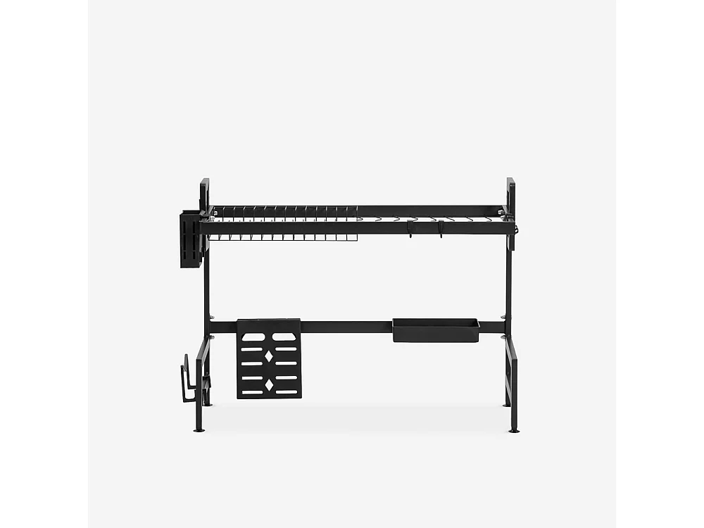 Escurridor de platos vertical de cocina para fregadero color negro y blanco Nalan - Negro