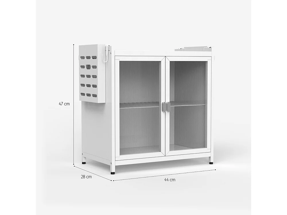 Mueble armario escurreplatos organizador para cocina 44x28x47cm Arin - Blanco