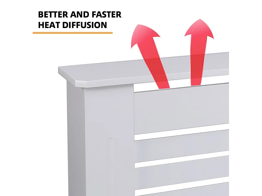 Cubreradiador cubrecalefactor 152 x 19 x 81,5 h madera moderno Wormer XL