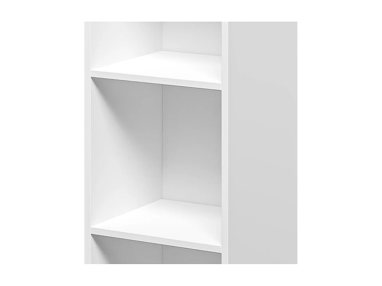 Libreria bassa bianca in legno 3 scaffali per ufficio studio Ika 4