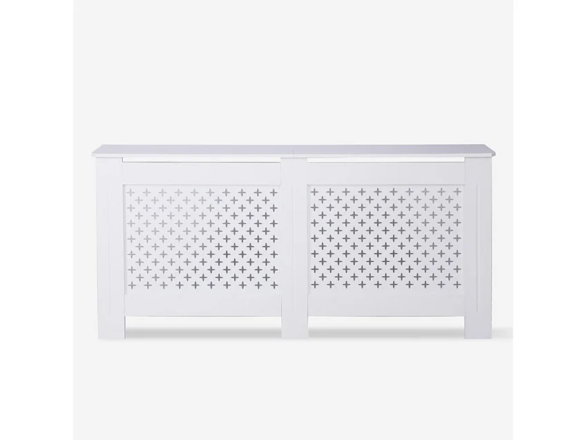 Heizkörperabdeckung aus weißem Holz 172x19x81,5h Fencer XXL