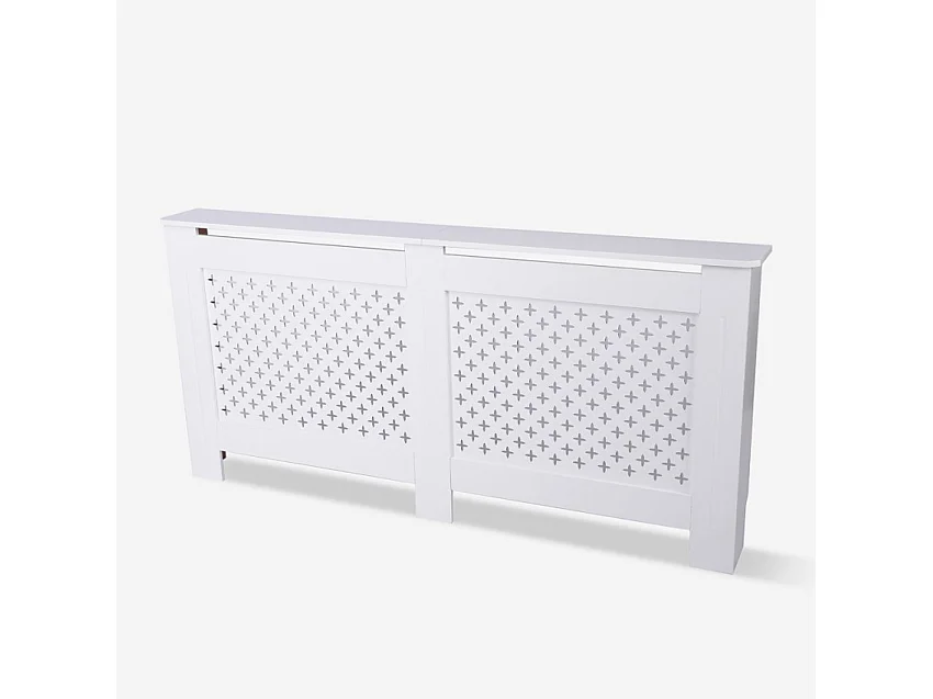 Heizkörperabdeckung aus weißem Holz 172x19x81,5h Fencer XXL