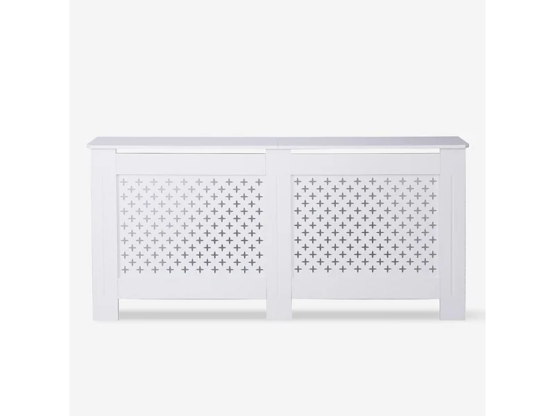 Heizkörperabdeckung aus weißem Holz 172x19x81,5h Fencer XXL