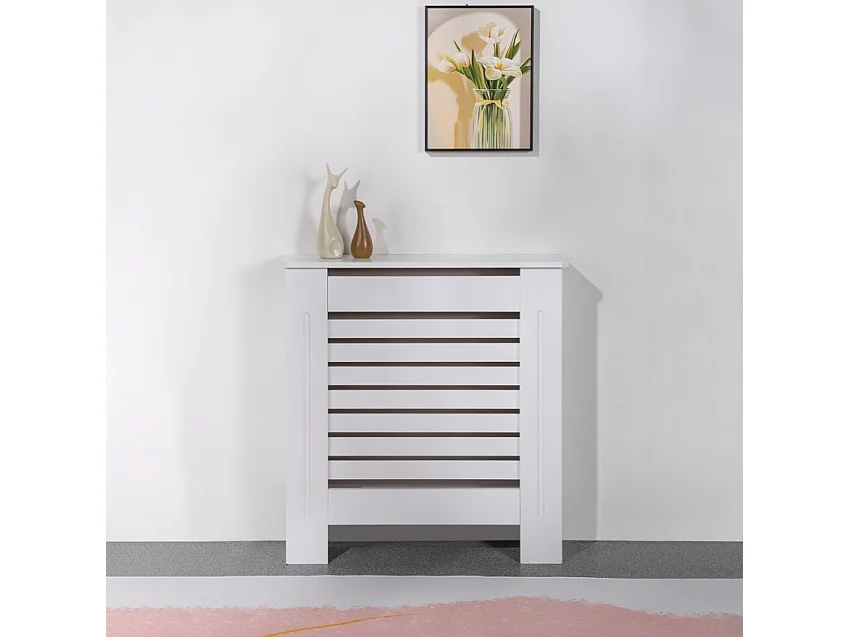 Cubreradiador de madera cubrecalefactor blanco 78 x 19 x 81,5 h Wormer M