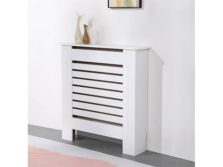 Cubreradiador de madera cubrecalefactor blanco 78 x 19 x 81,5 h Wormer M